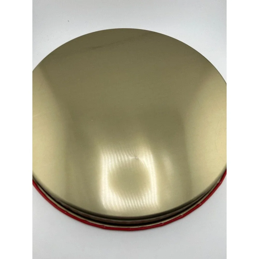 Vintage 90's Metal‎ Christmas Serving Tray by Giftco / Tin Round Cookie